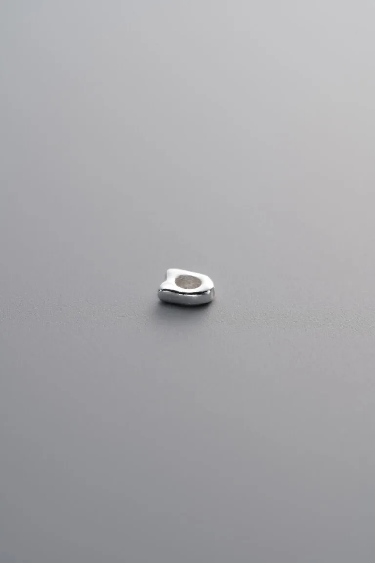 Irregular Crushed Silver Bead