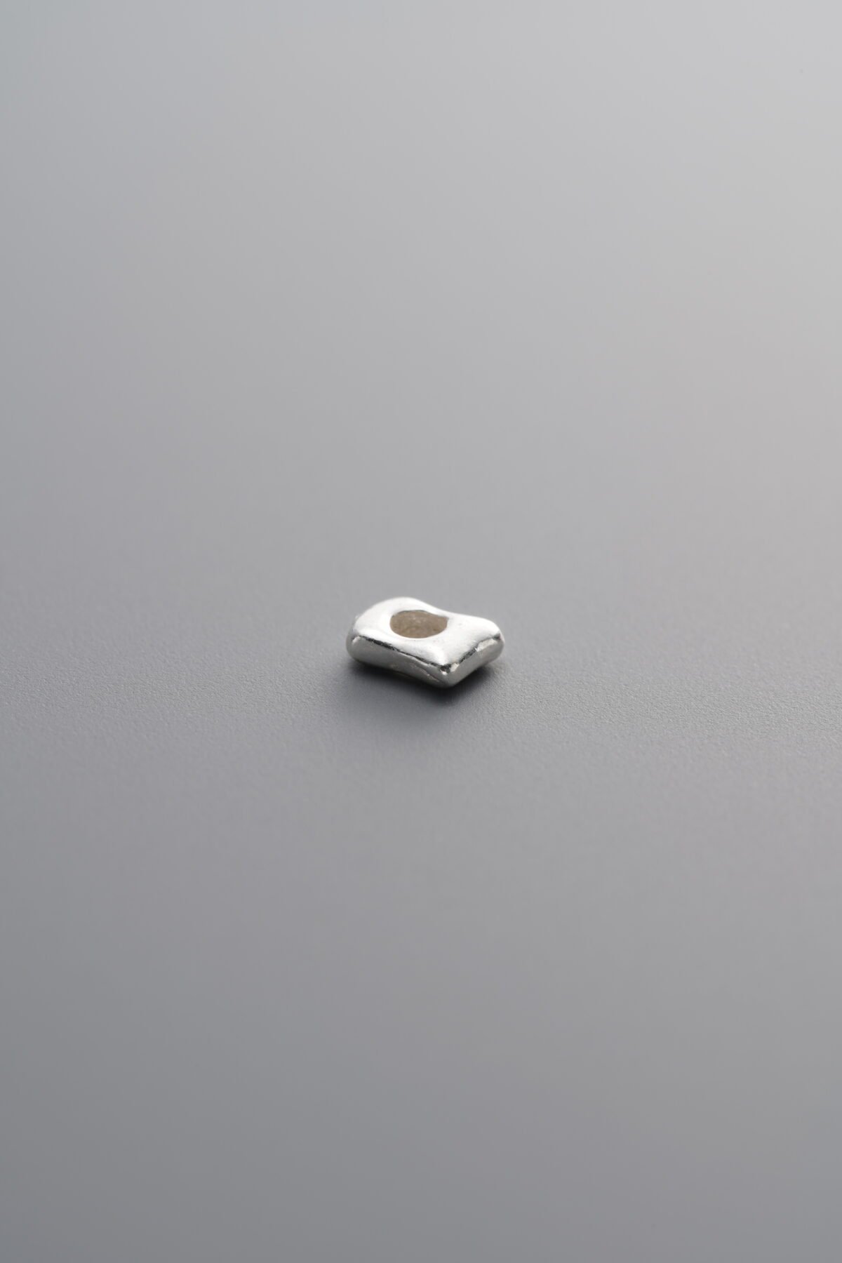 Irregular Crushed Silver Bead