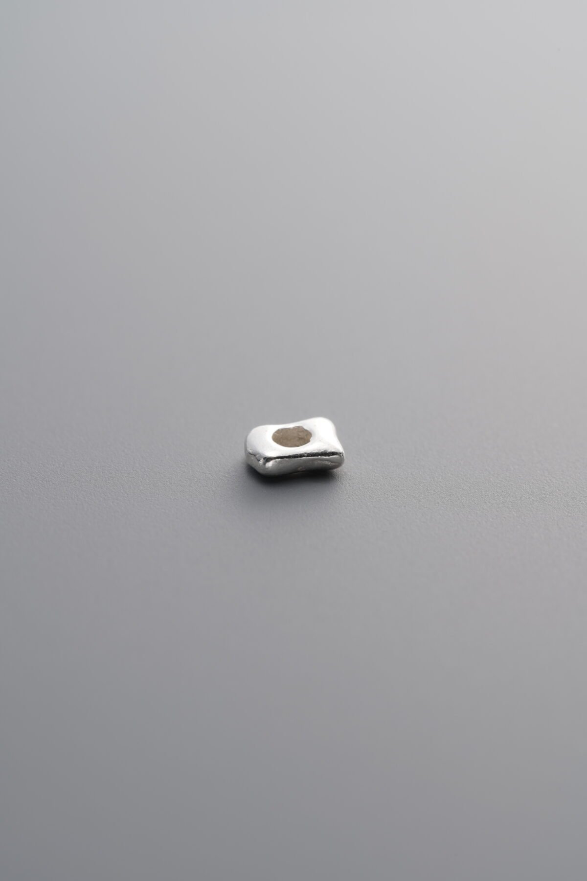 Irregular Crushed Silver Bead