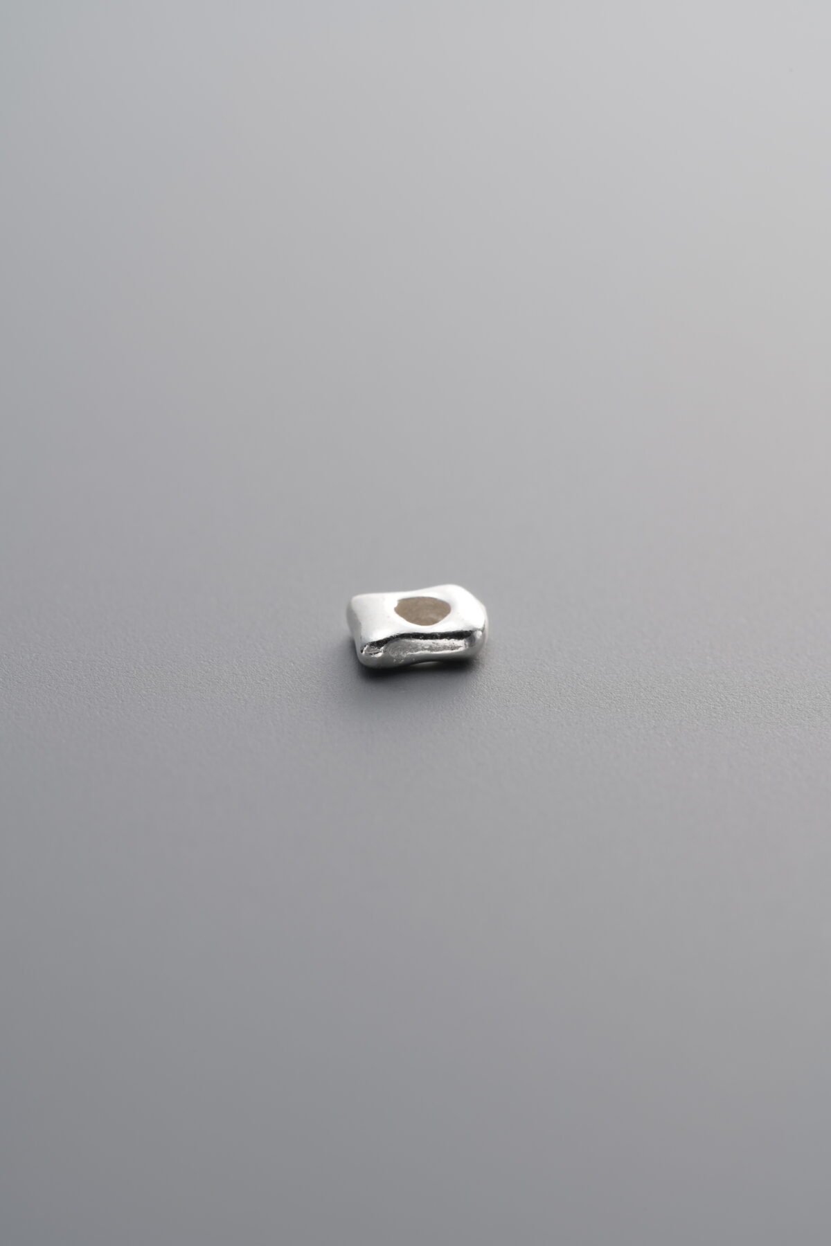 Irregular Crushed Silver Bead