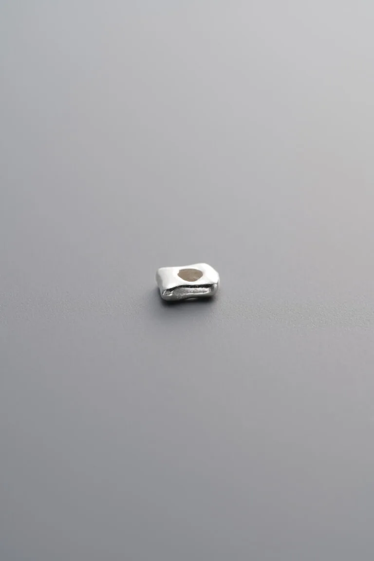 Irregular Crushed Silver Bead