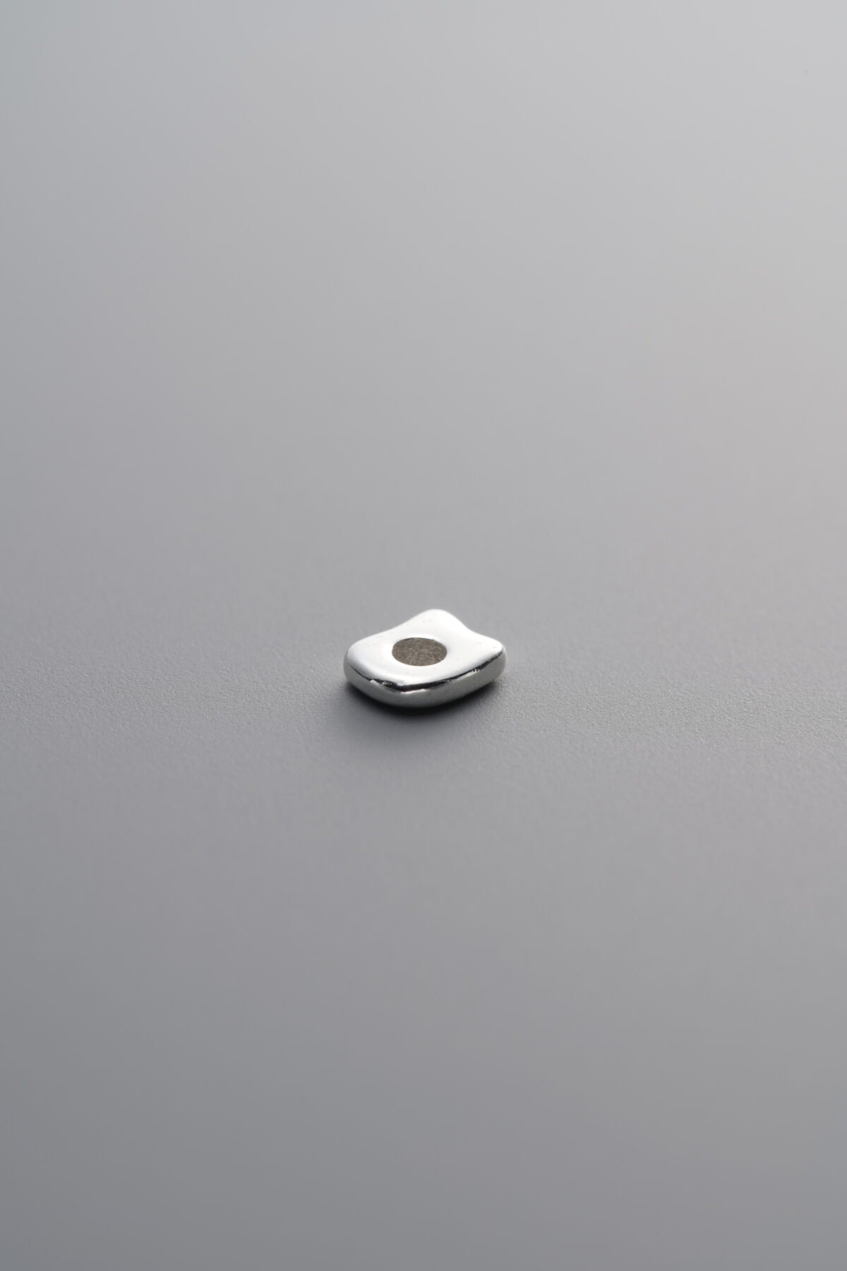 Irregular Crushed Silver Bead