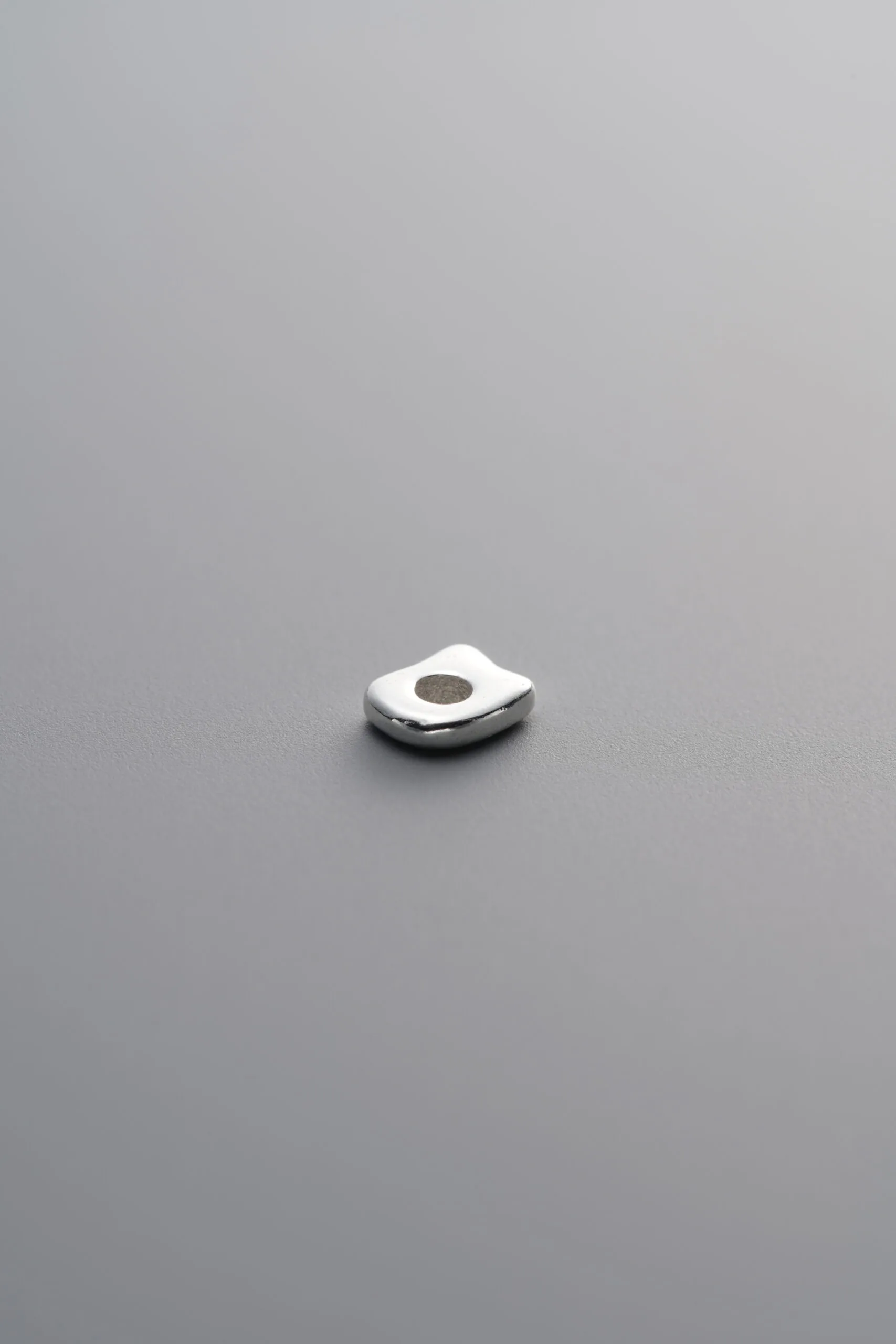 Irregular Crushed Silver Bead
