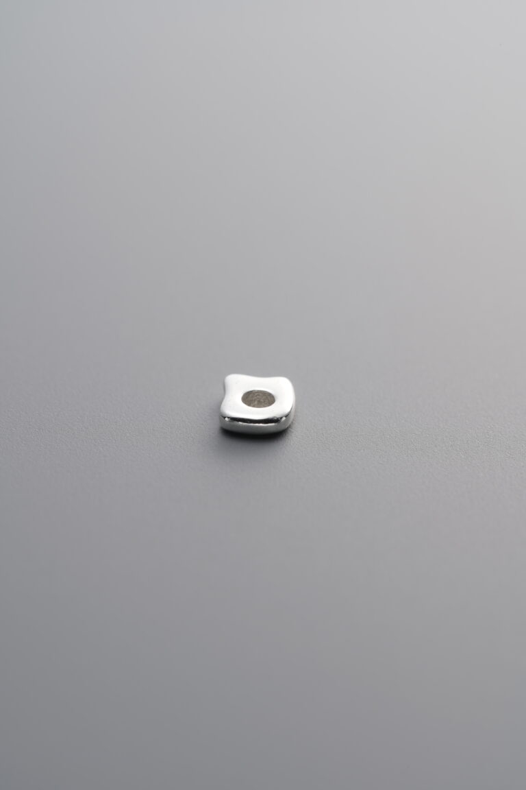 Irregular Crushed Silver Bead