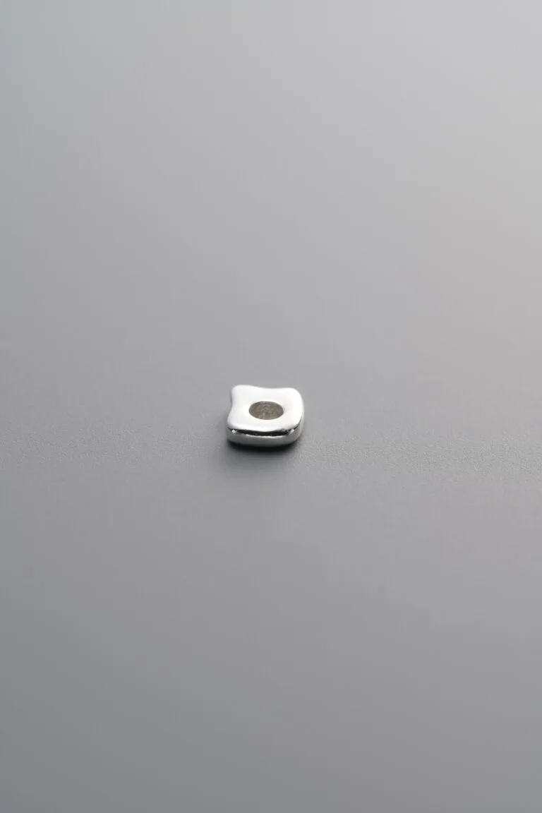 Irregular Crushed Silver Bead