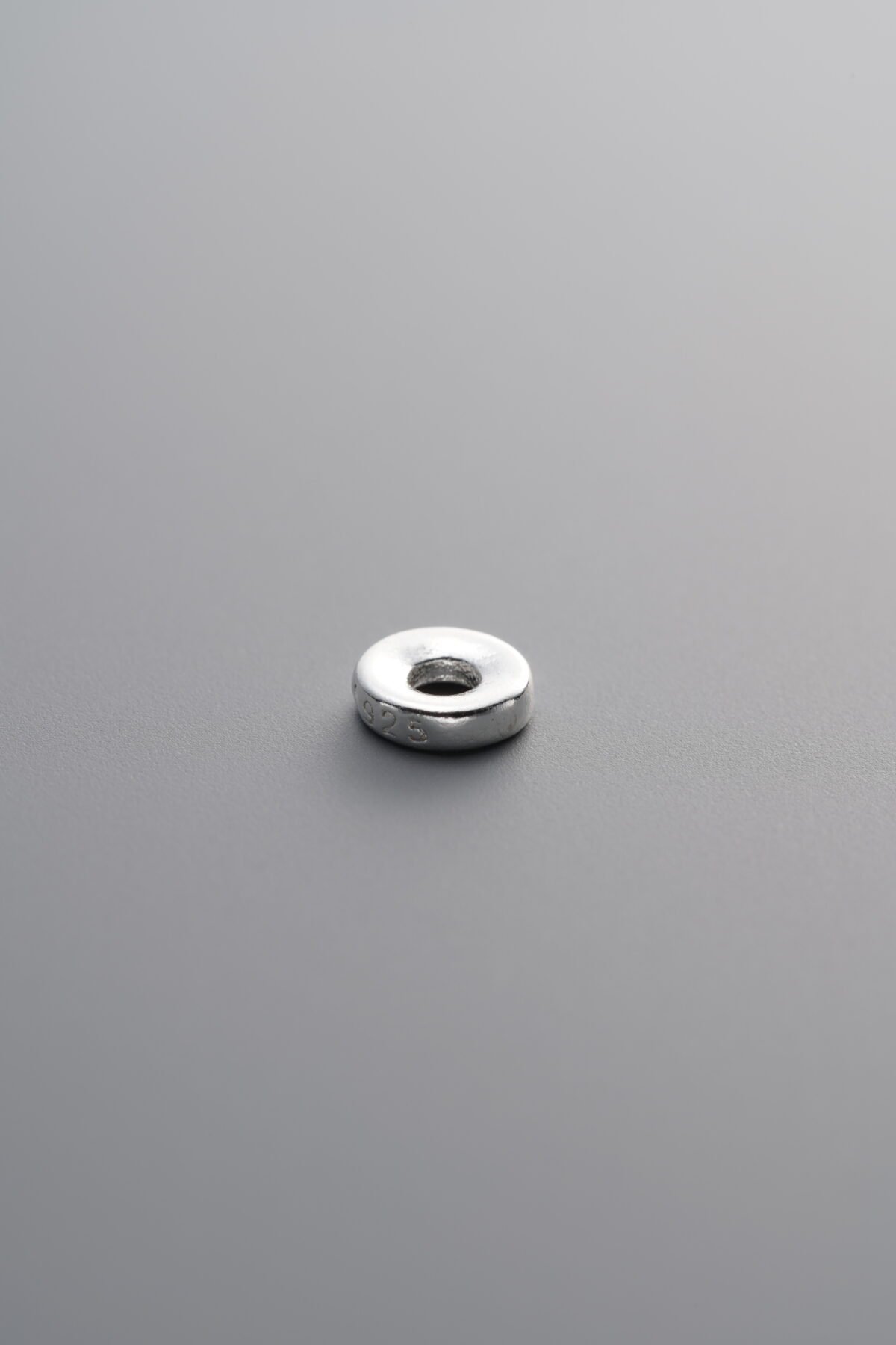 Round Crushed Silver Bead