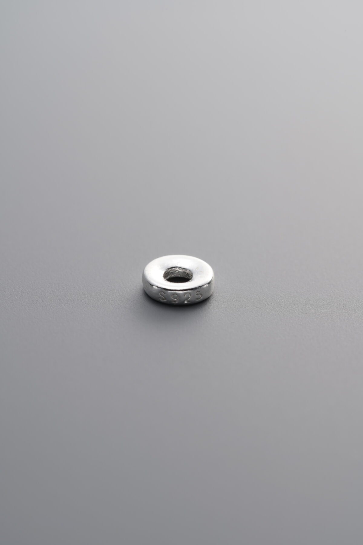 Round Crushed Silver Bead