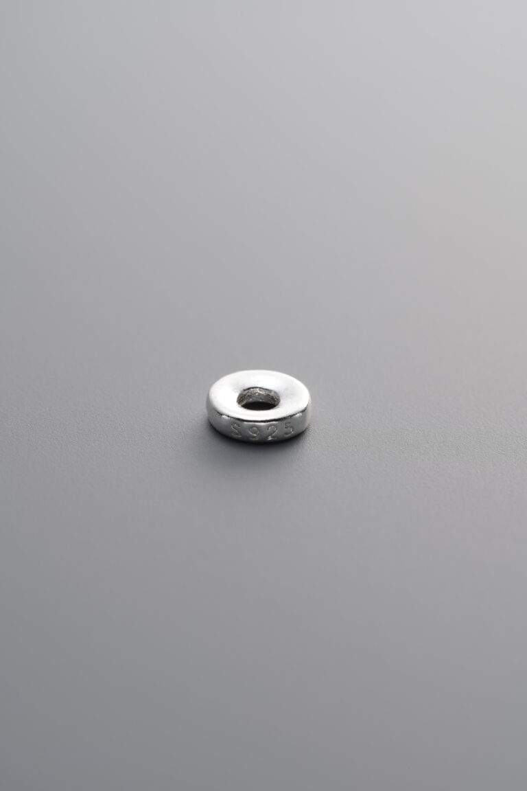 Round Crushed Silver Bead