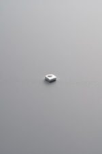 Square Crushed Silver Bead