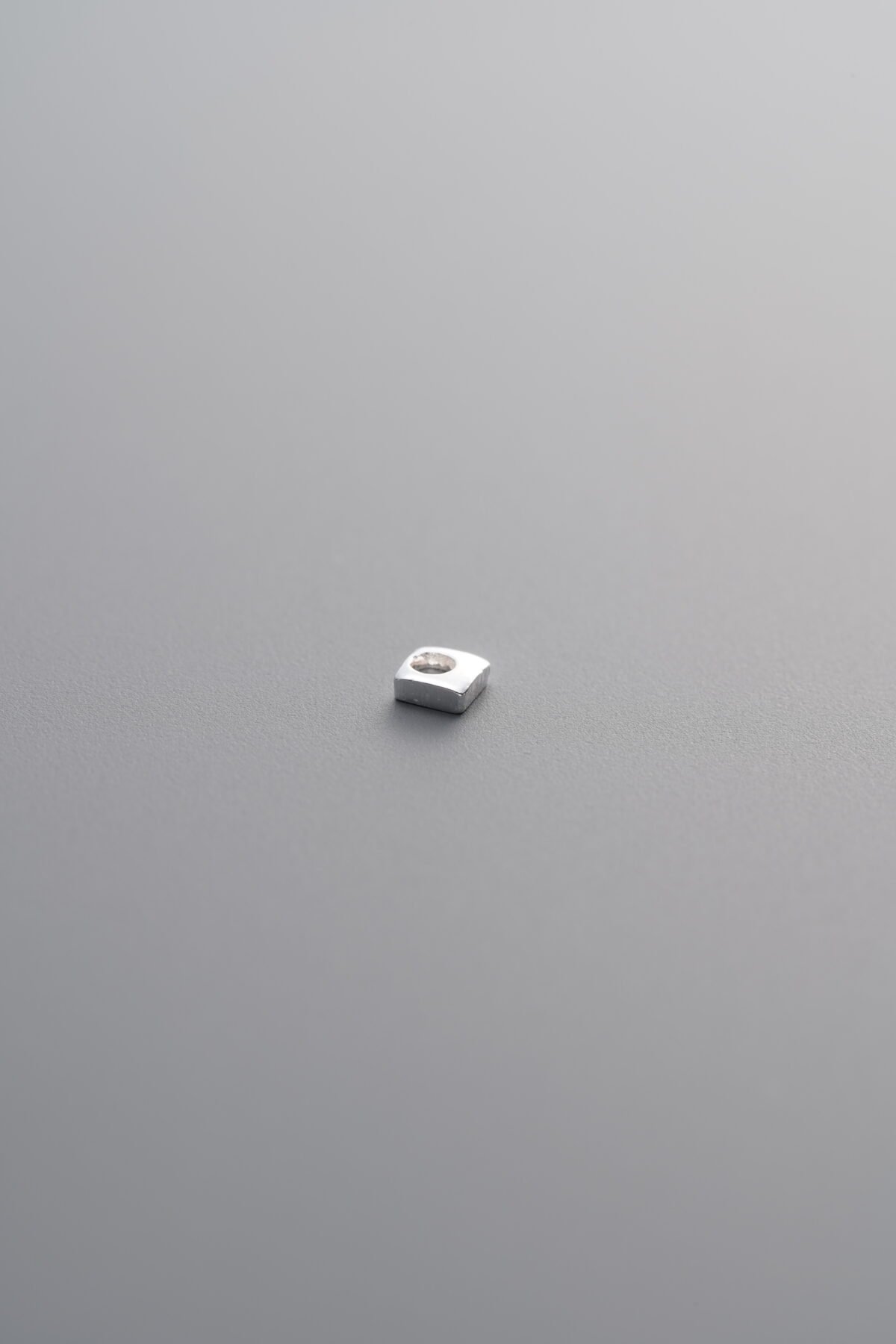 Square Crushed Silver Bead