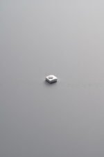 Square Crushed Silver Bead