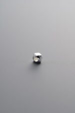 Octagonal Crushed Silver Bead