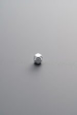 Octagonal Crushed Silver Bead