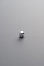 Octagonal Crushed Silver Bead
