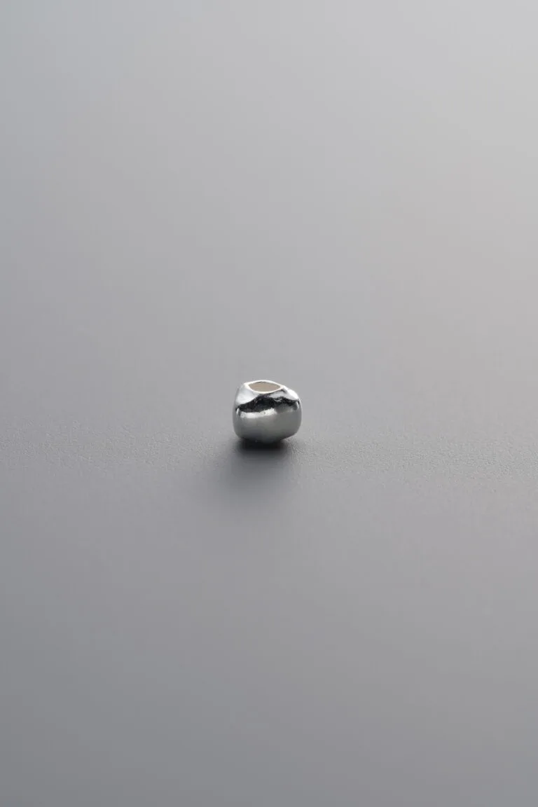 Triangular Crushed Silver Bead