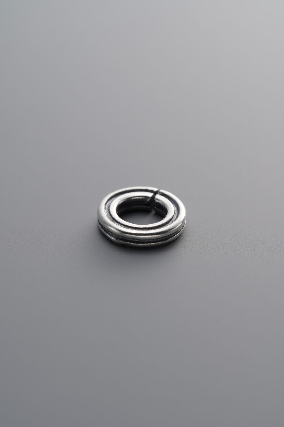 925 Sterling Silver-Antiqued-Open Jump Ring-8mm - Image 1