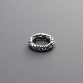 Hammered Pattern Ring Spacer Beads