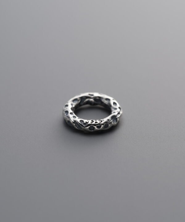 Hammered Pattern Ring Spacer Beads