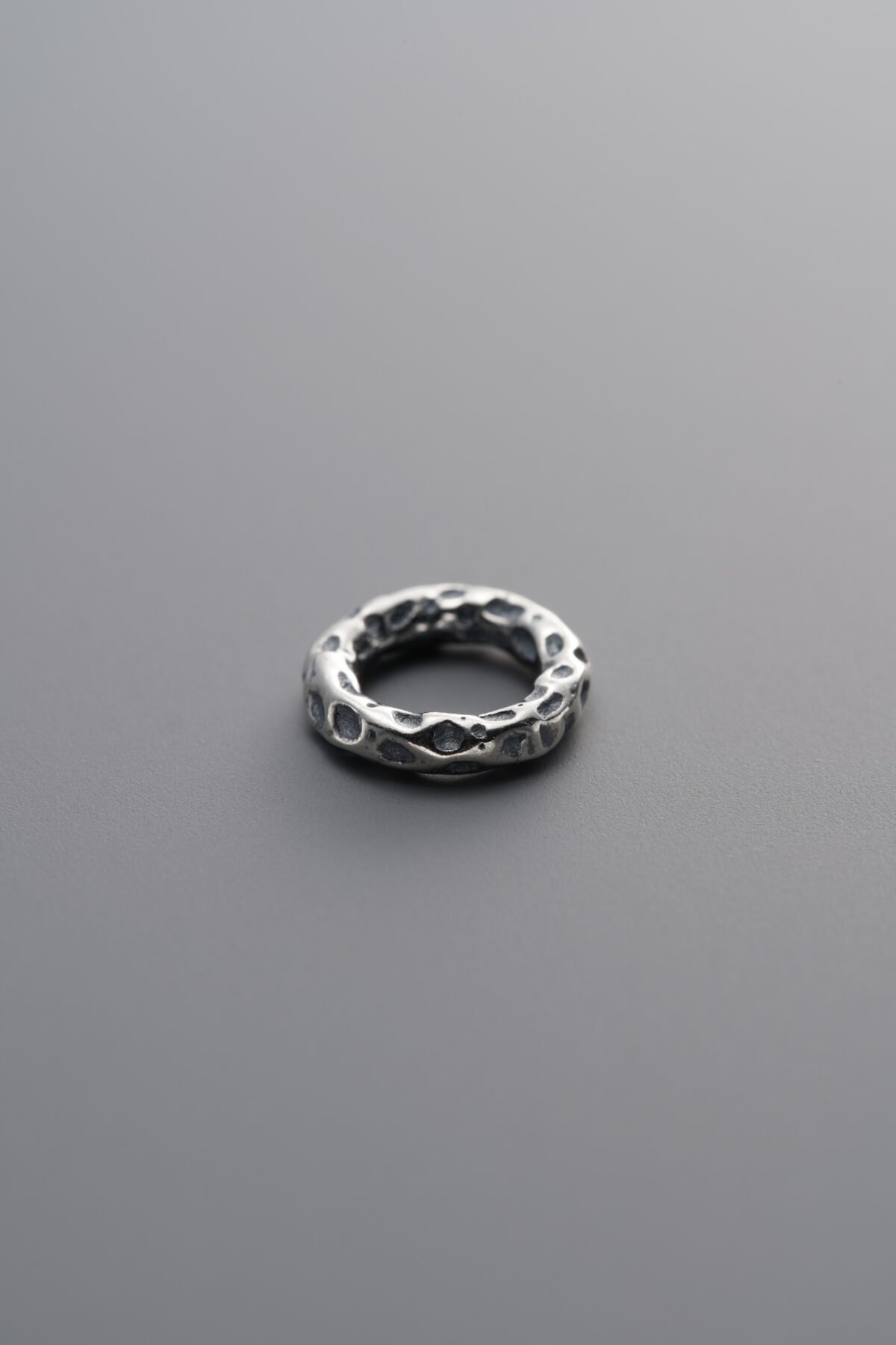 Hammered Pattern Ring Spacer Beads