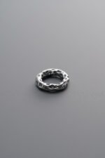 Hammered Pattern Ring Spacer Beads