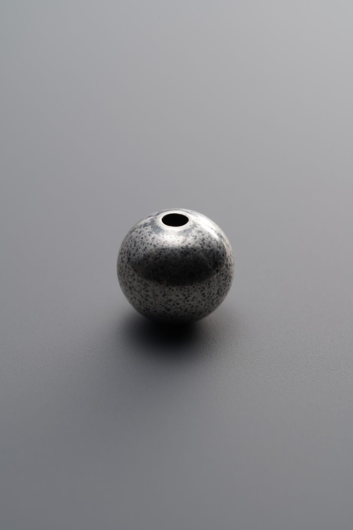 925 Sterling Silver-Antiqued-Round Bead Spacer Bead-8mm - Image 1