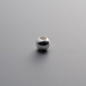 925 Sterling Silver-Bright-Round Bead Spacer Bead-4mm