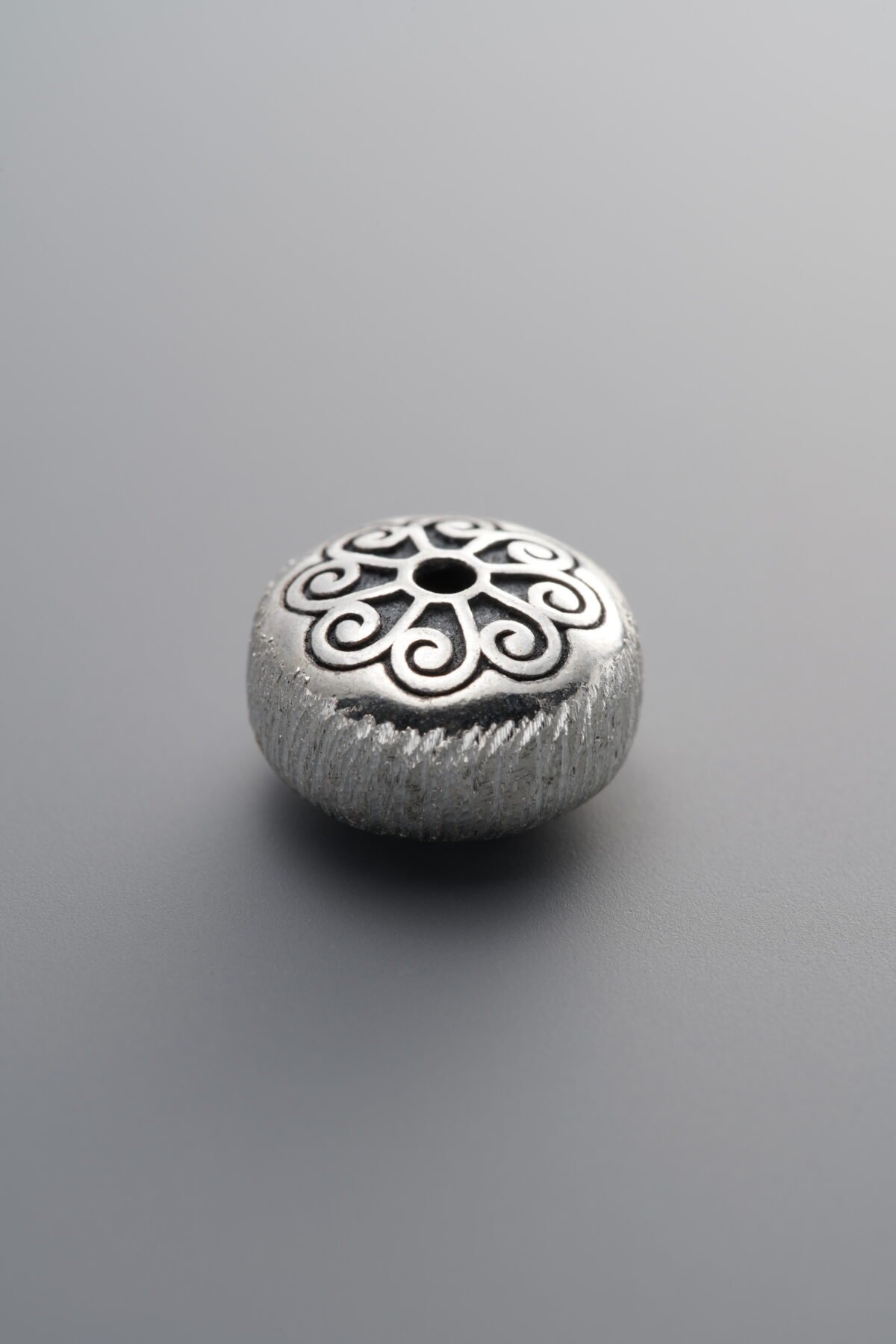 Brushed Drum-shaped Spacer Bead
