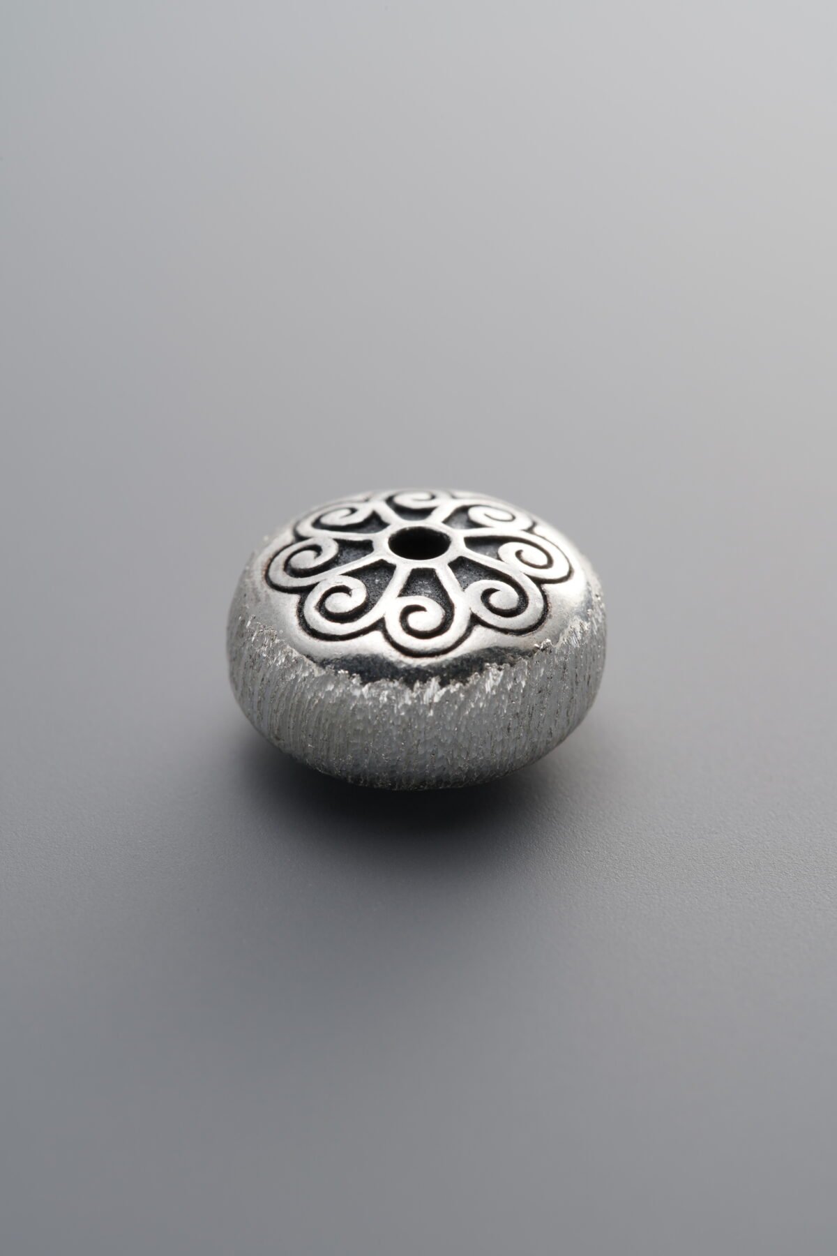 Brushed Drum-shaped Spacer Bead