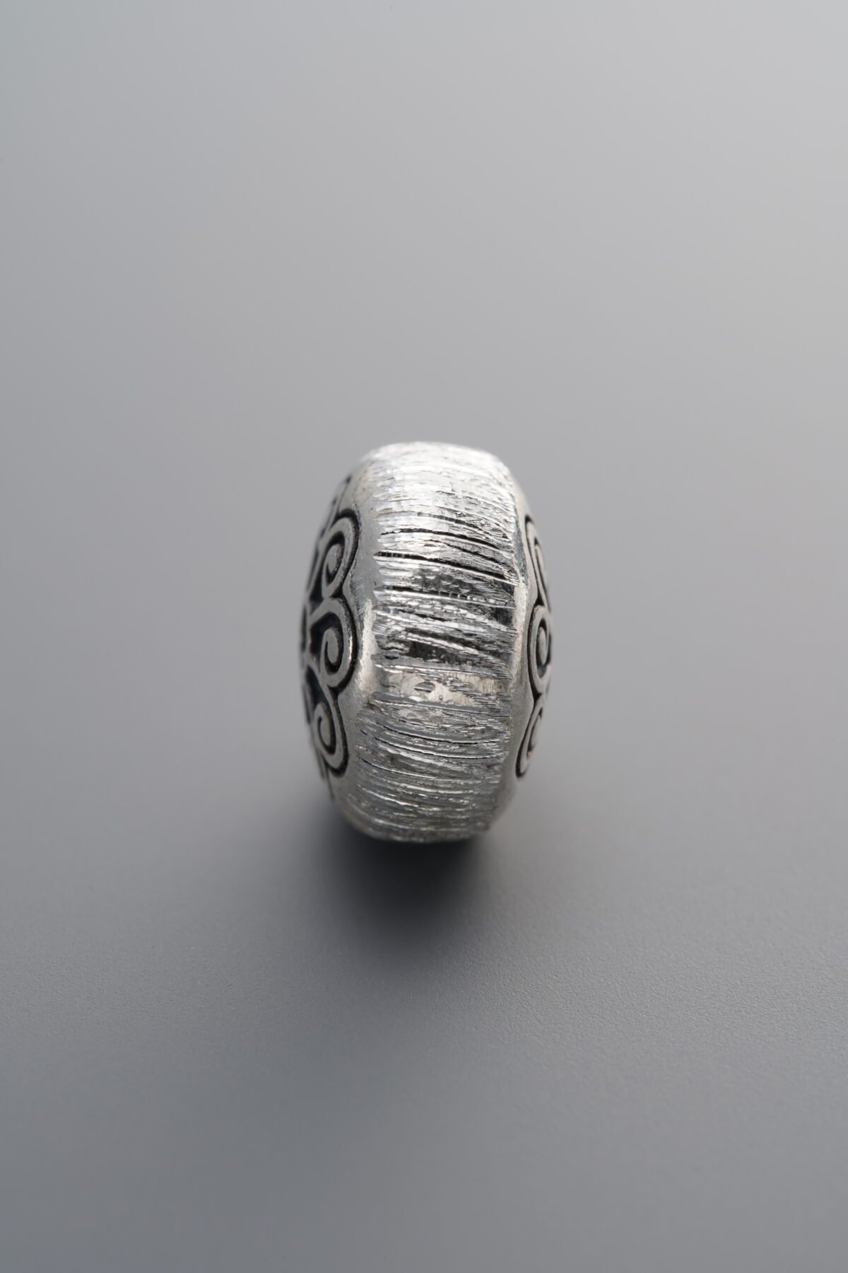 Brushed Drum-shaped Spacer Bead