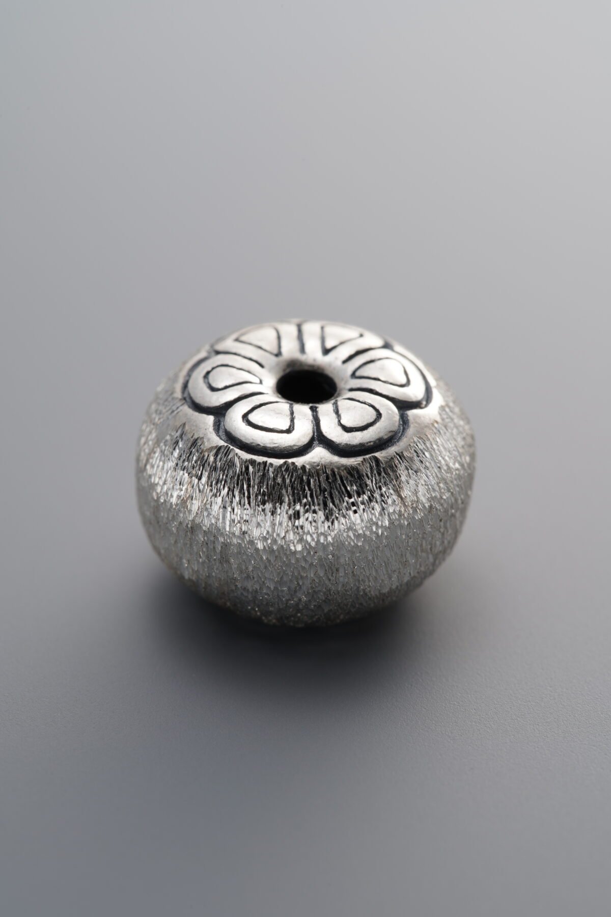 Brushed Drum-shaped Spacer Bead