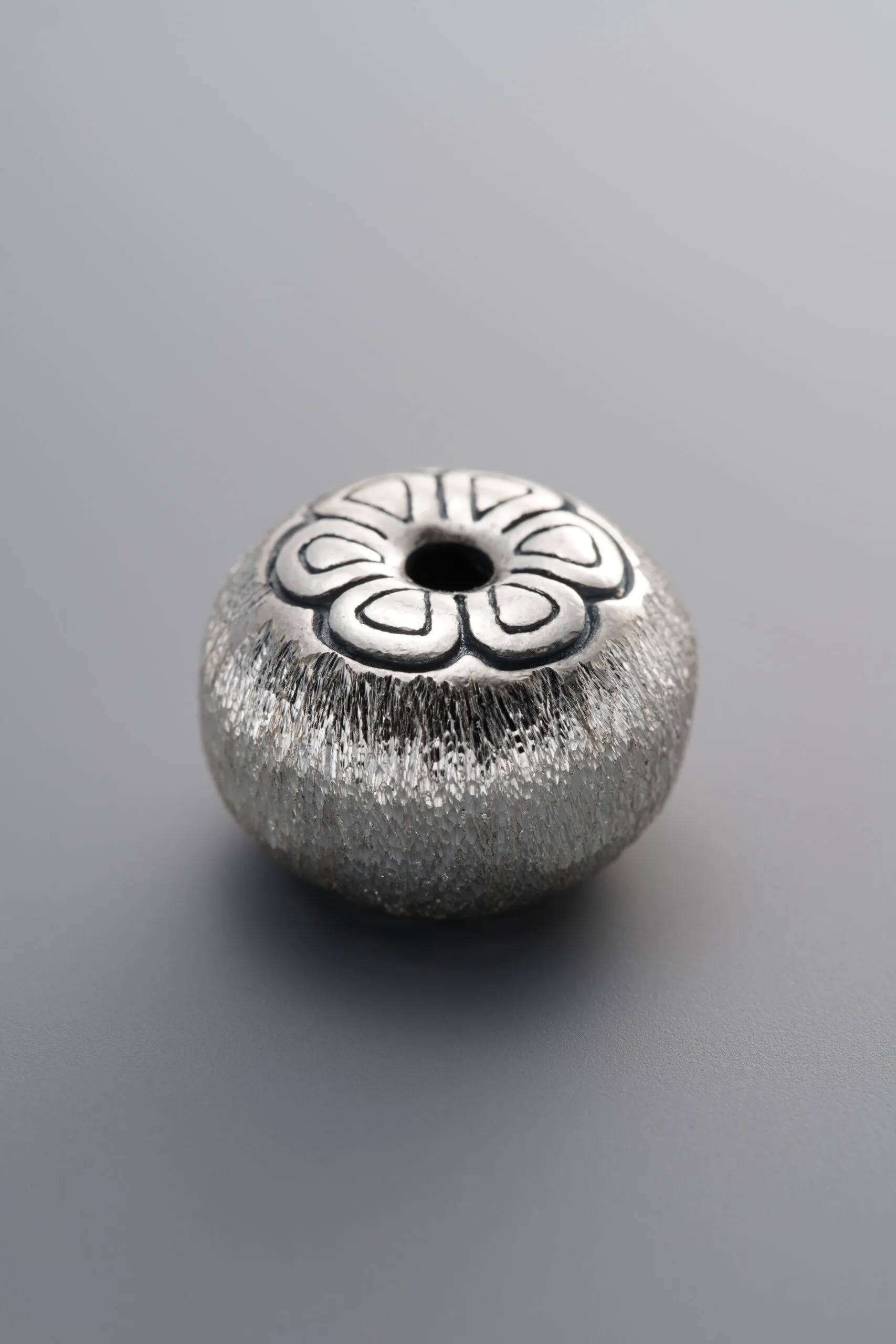 Brushed Drum-shaped Spacer Bead