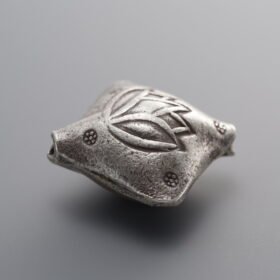 Square Bud-printed Spacer Bead