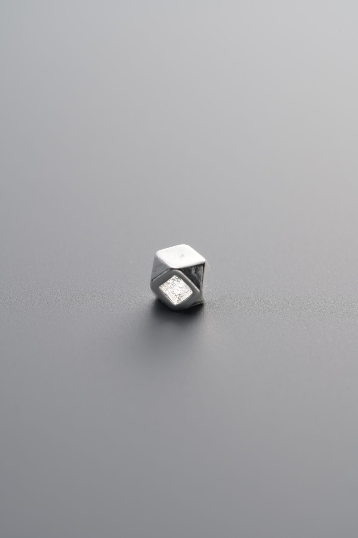 Octagonal Silver Chip Bead