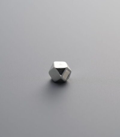 Octagonal Silver Chip Bead