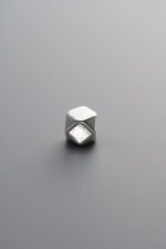 925 Sterling Silver-Bright-Octagonal Silver Chip Bead-4mm - Image 3