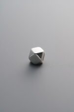 925 Sterling Silver-Bright-Octagonal Silver Chip Bead-4mm - Image 2