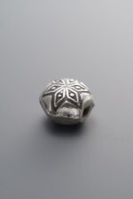 925 Silver-Vintage-Flower-shaped Angular Flat Bead-11mm