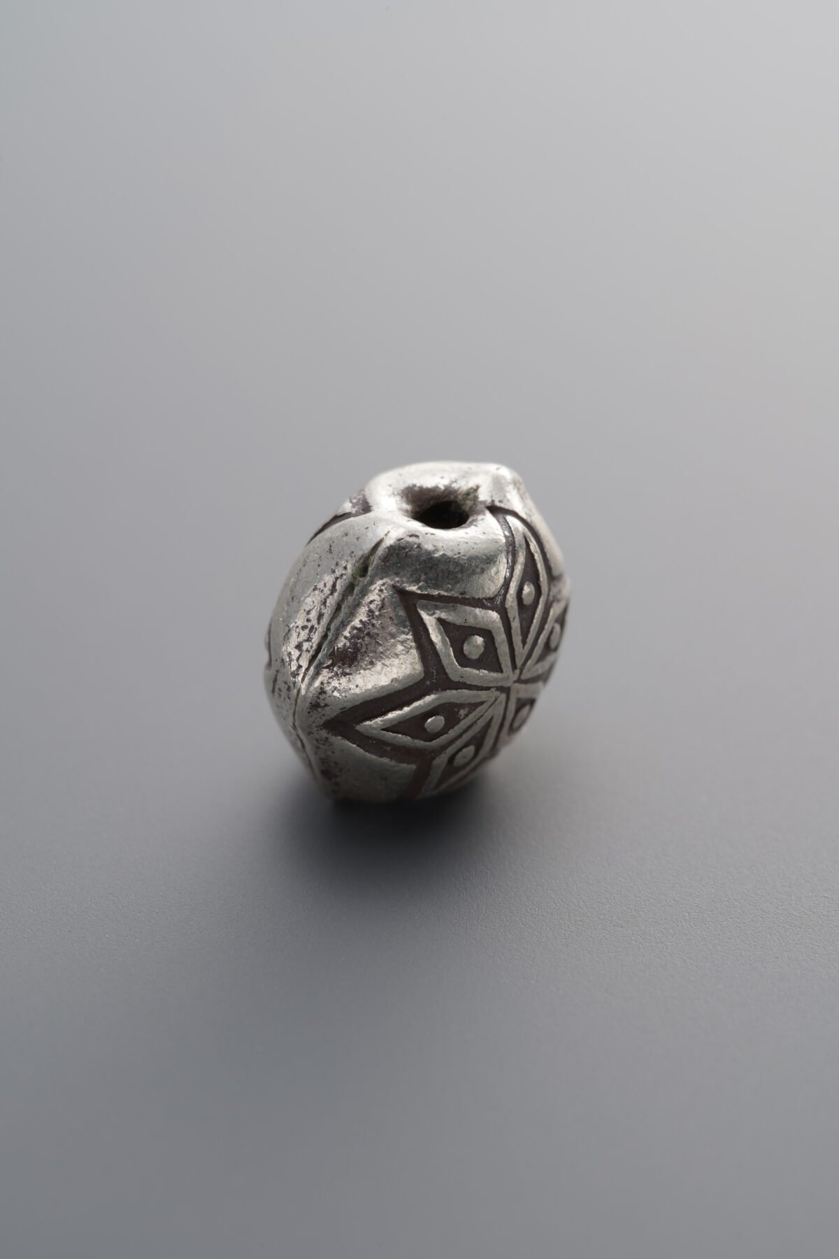 925 Sterling Silver-Antiqued-Flower Angular Coin Bead-11mm - Image 4