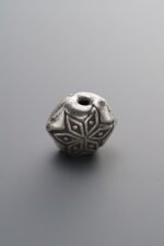 925 Silver-Vintage-Flower-shaped Angular Flat Bead-11mm - Image 2