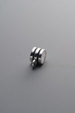 925 Sterling Silver-Antiqued-Triple 3-Way Connector-7mm