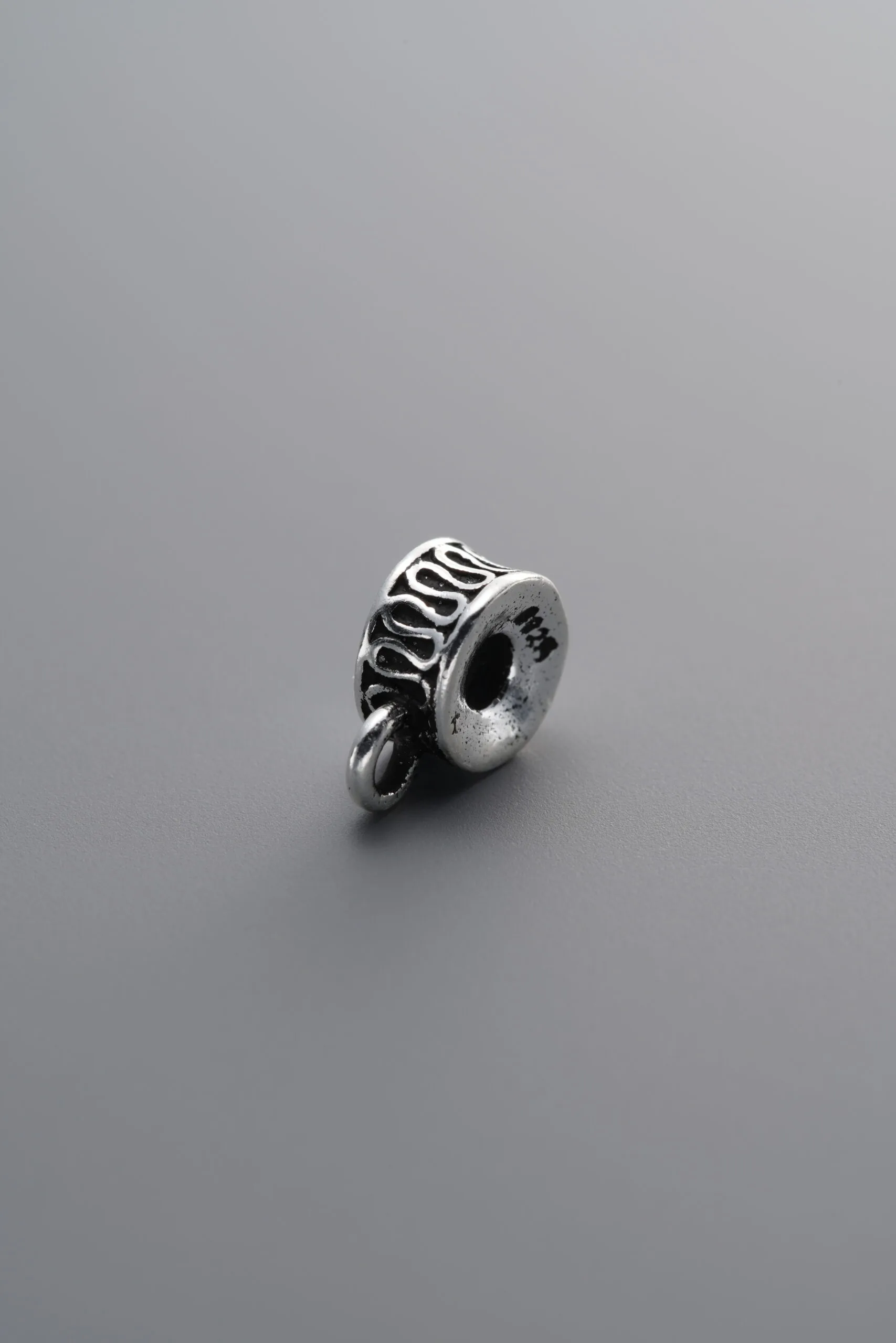 925 Sterling Silver-Antiqued-Three-Way Connector Bead-8mm - Image 2