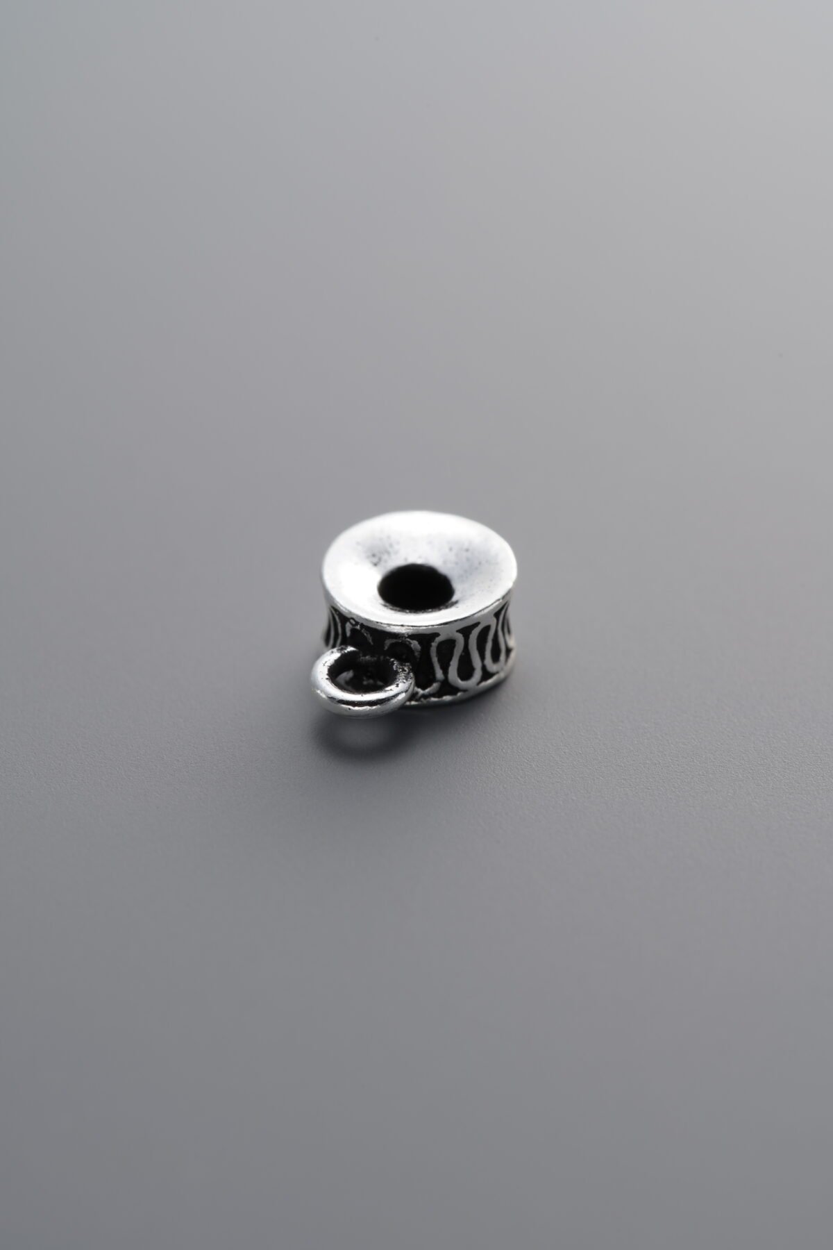 925 Sterling Silver-Antiqued-Three-Way Connector Bead-8mm - Image 1