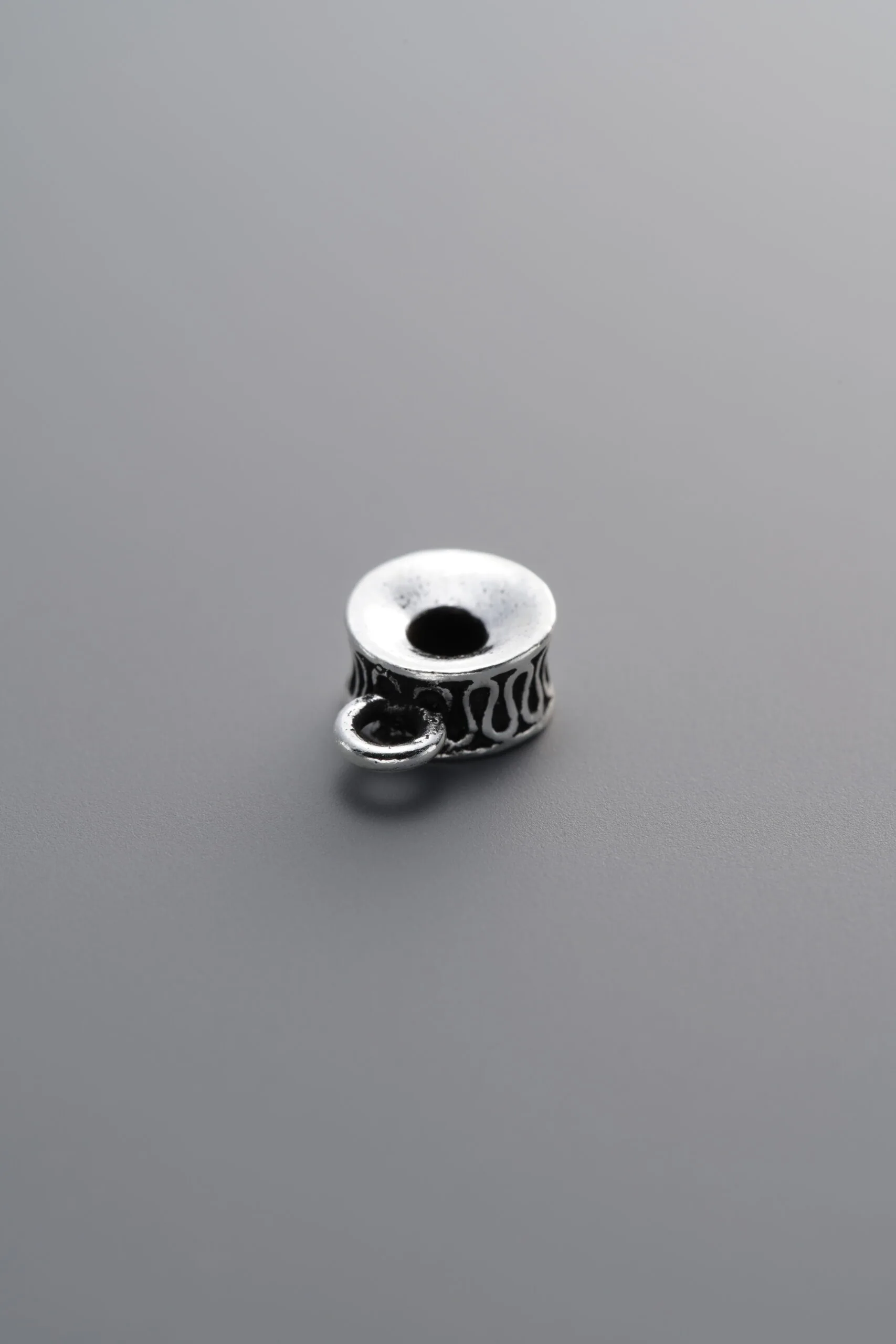 925 Sterling Silver-Antiqued-Three-Way Connector Bead-8mm - Image 1