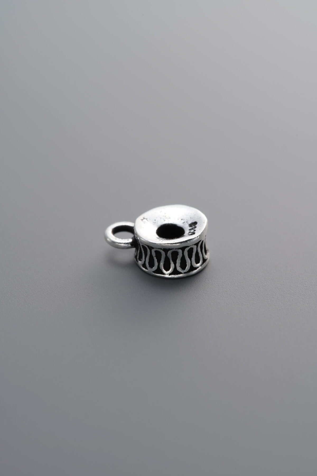 925 Sterling Silver-Antiqued-Three-Way Connector Bead-8mm - Image 3
