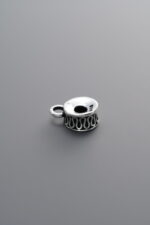 925 Sterling Silver-Antiqued-Three-Way Connector Bead-8mm - Image 3