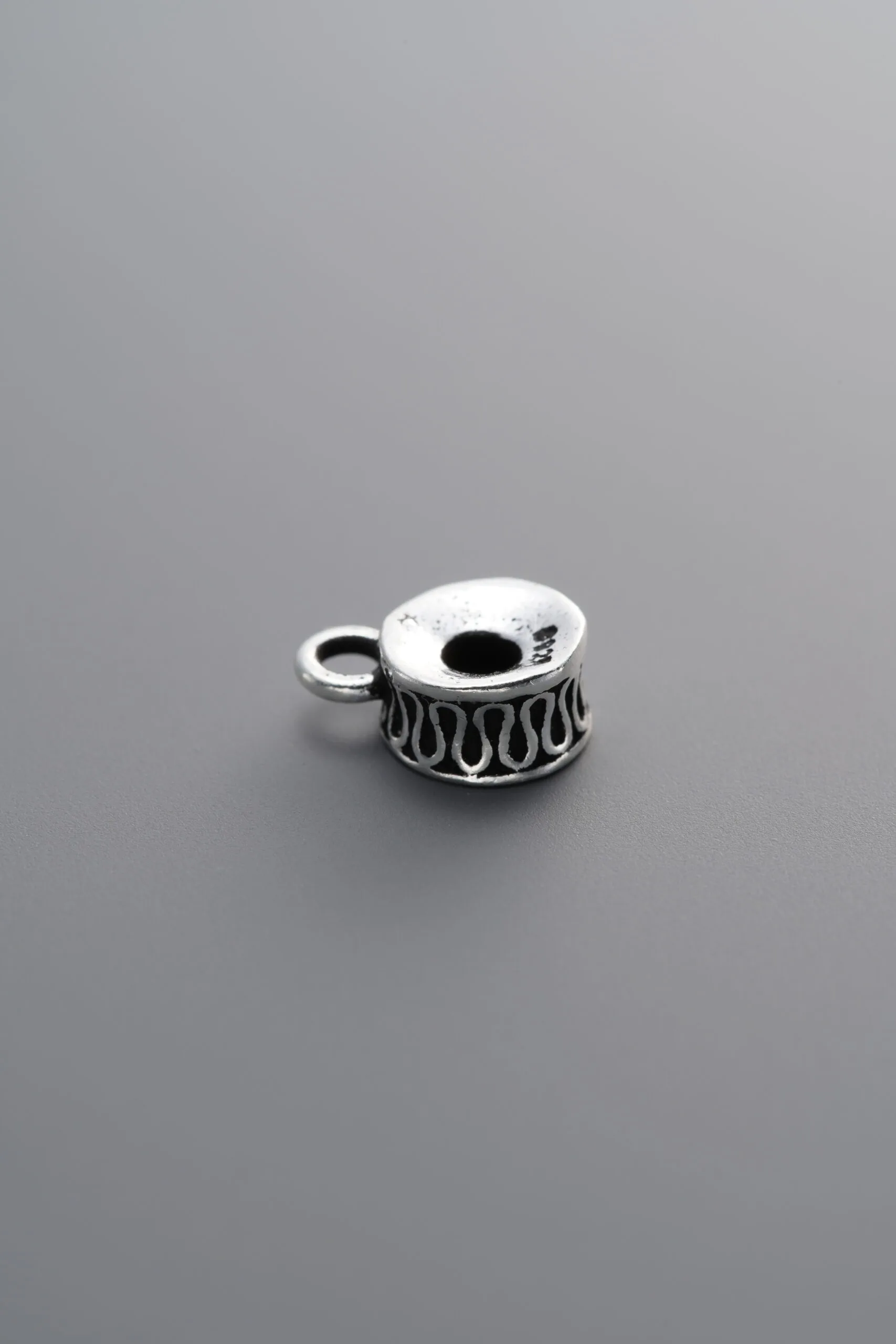 925 Sterling Silver-Antiqued-Three-Way Connector Bead-8mm - Image 3