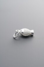 925 Sterling Silver-Bright-Petite Fish Pendant-12mm - Image 3