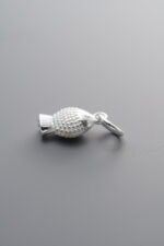 925 Sterling Silver-Bright-Petite Fish Pendant-12mm - Image 4