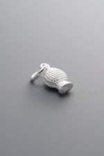 925 Sterling Silver-Bright-Petite Fish Pendant-12mm - Image 2