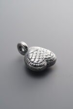 925 Sterling Silver-Antiqued-Heart Fish Pendant-16mm - Image 4